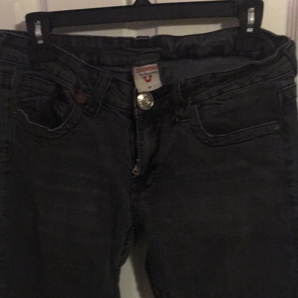 True religion jeans size 31 x 32 faded black stretch pay 200 sell for 68